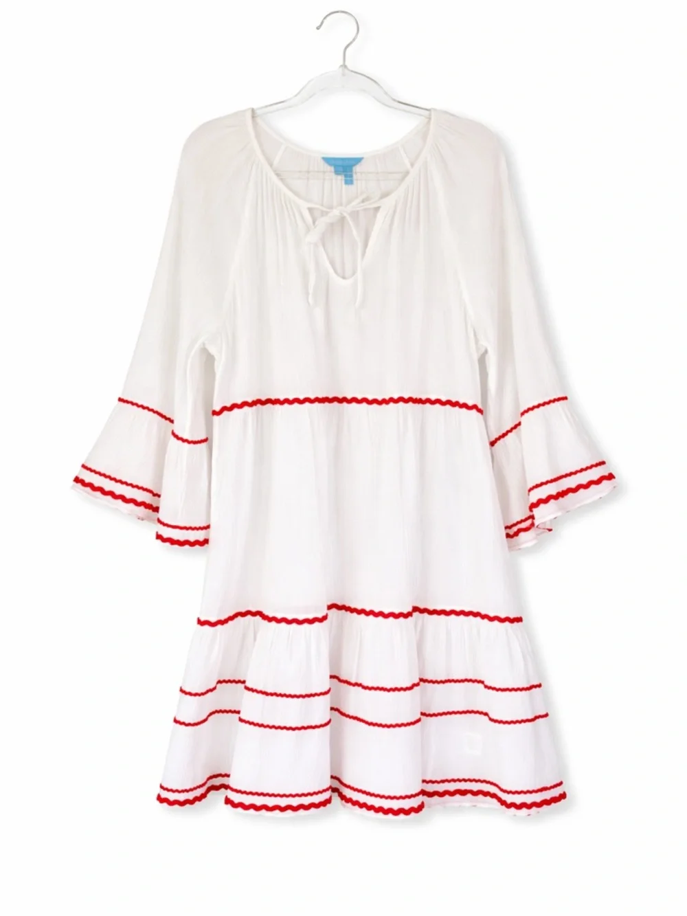 Draper James Magnolia White Crinkle Beach Dress Size Large Beach Nautical Swim - Picture 3 of 6